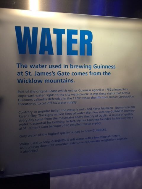 The importance of water at Guinness