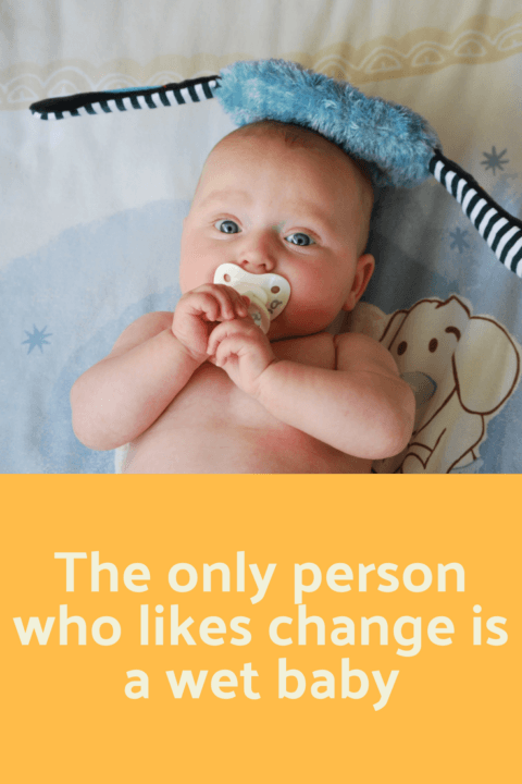 changing baby